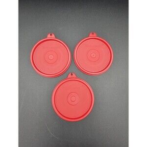 Tupperware Replacement Round Lid Red 733-9 733-37